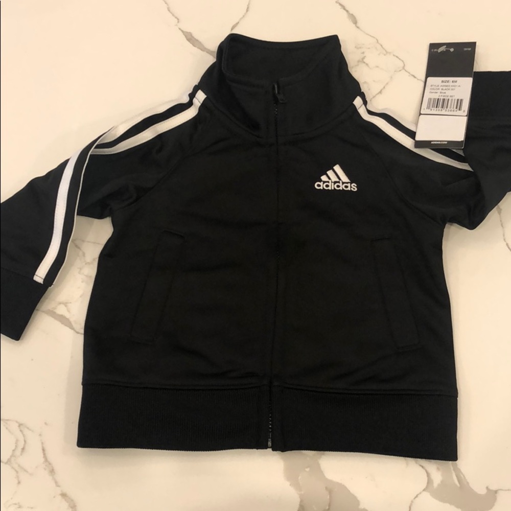BNWT 6m Adidas Baby Boy Zip Jacket Top